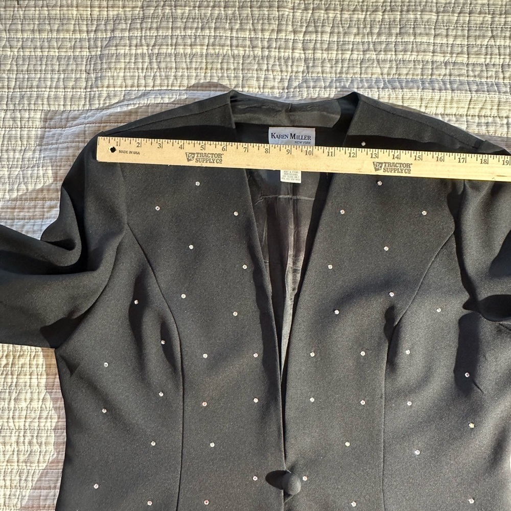 Chic Black Women's Maxi Dress with Jacket - Picture 9 of 15